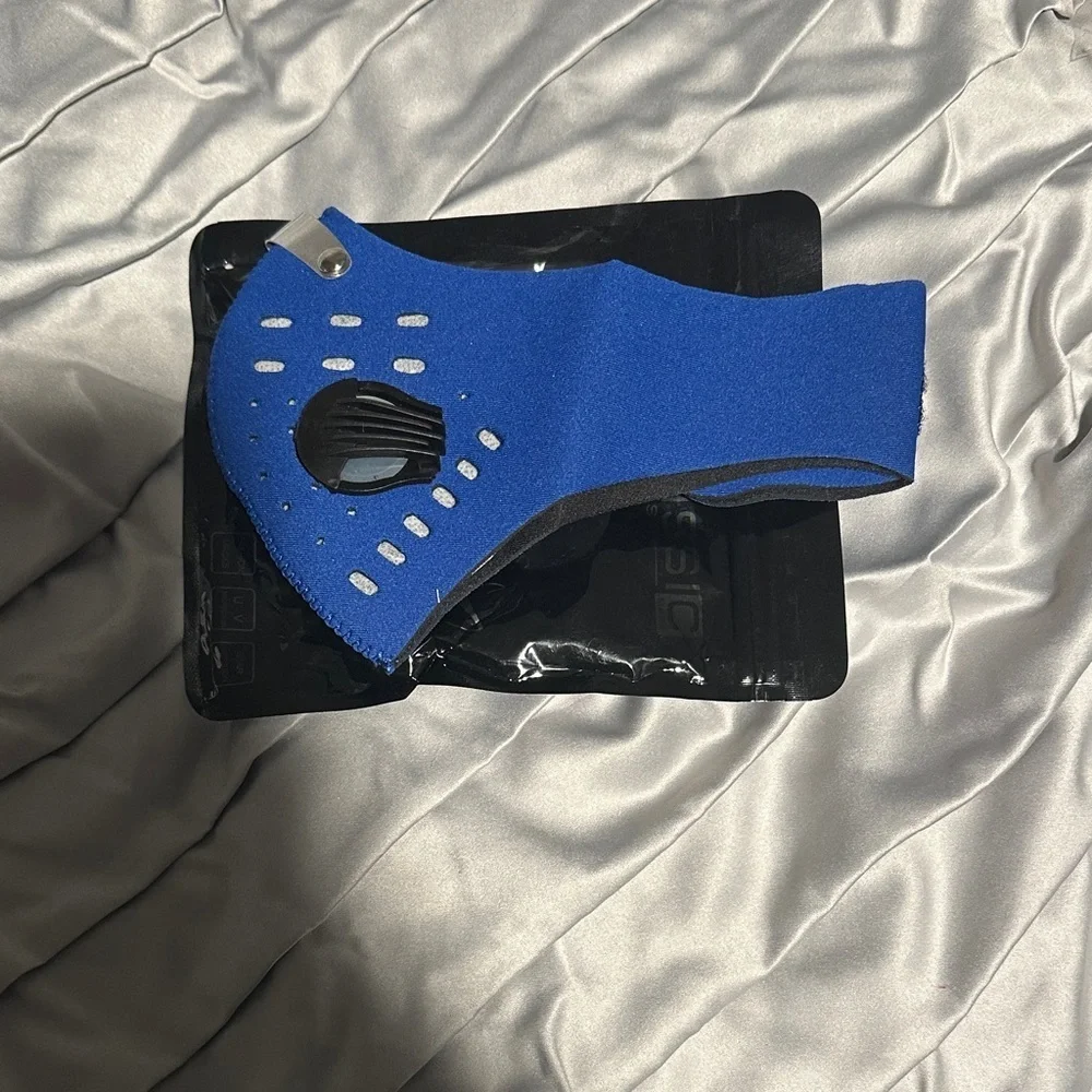 Stylish Blue Neoprene Face Mask for Men